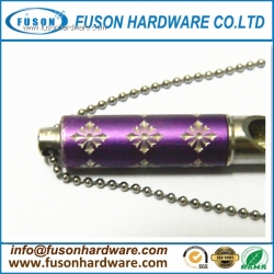 Copper Whistle Necklace with Crystal flower/Stainless steel Whistle/ Emergency whistle/ Dog Training Whistle/ Aluminium Whistle