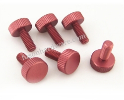 Computer Graphics Card Flat Head Knurled Thumb Screws Wine Red